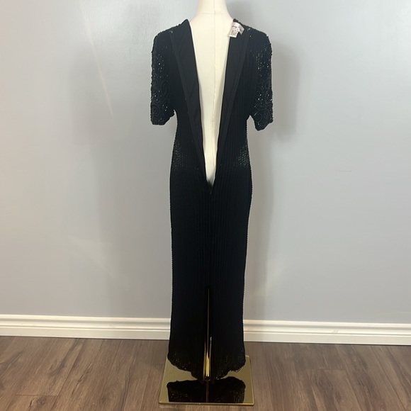 Laurence Kazar Long Black Beaded Sequin - Picture 8 of 17